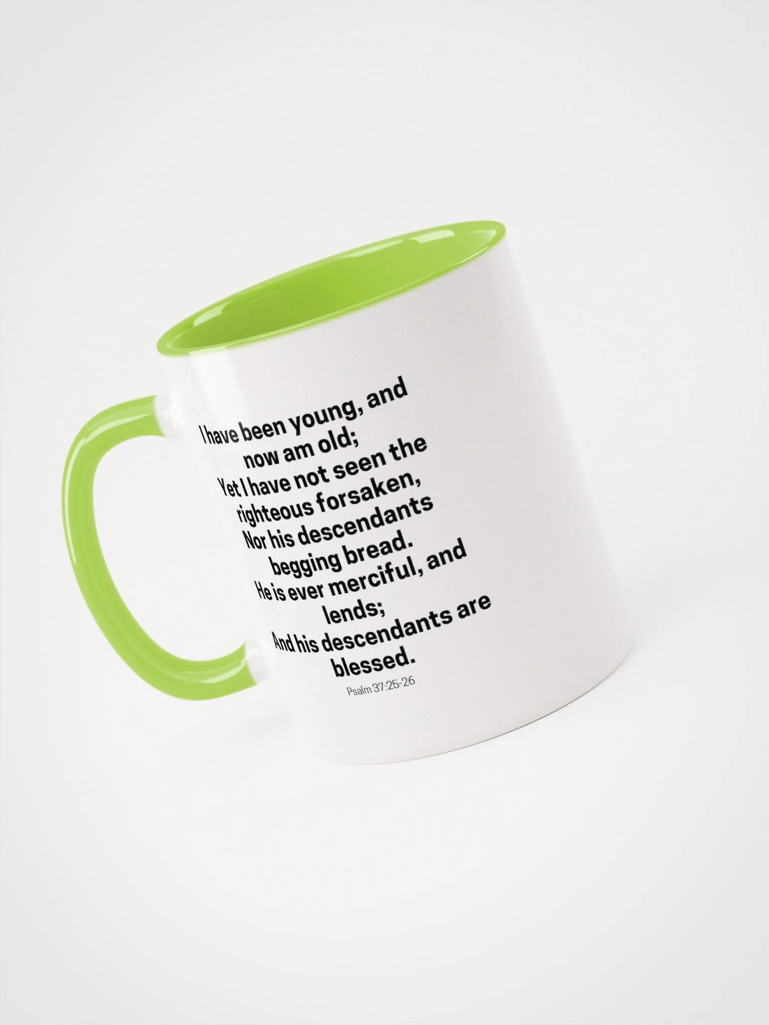 I Have Been Young And Now Am Old I Have Not Seen The Righteous Forsaken Psalm 37:25-26 Two-Tone Mug 11/15oz product image (3)
