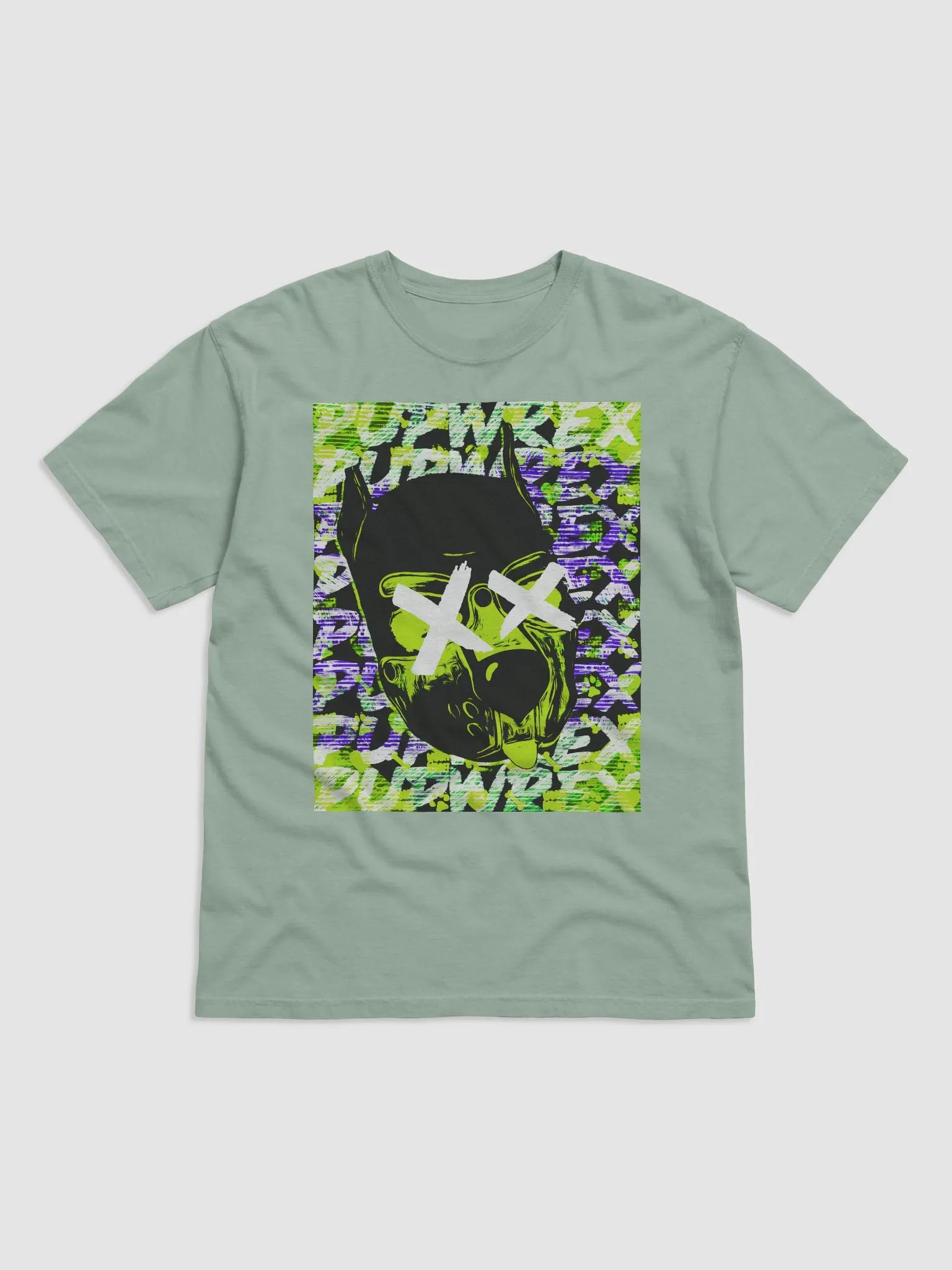 PupWrex - Killer Pup Green - Dyed Heavyweight T-Shirt product image (1)