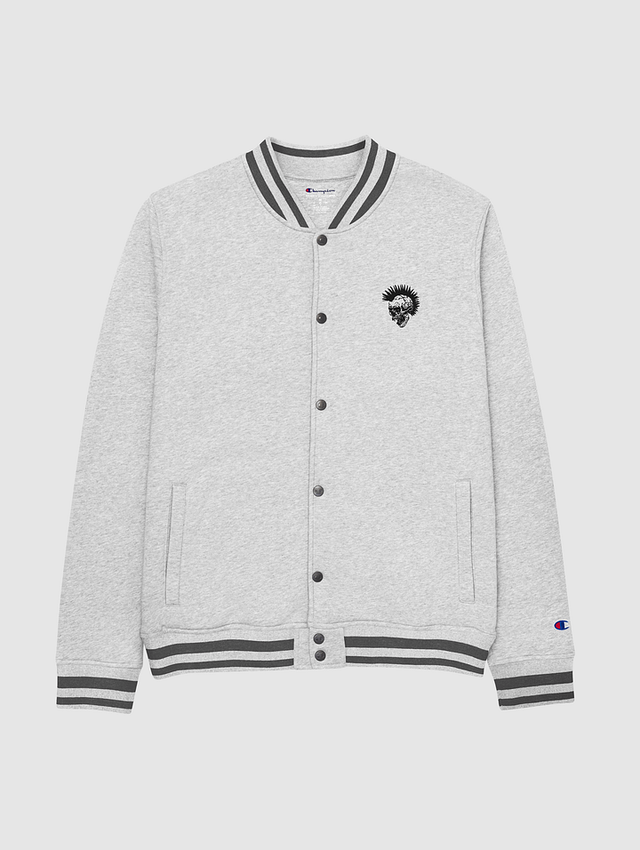 Punk Skull Embroidered Champion Bomber Jacket product image (2)