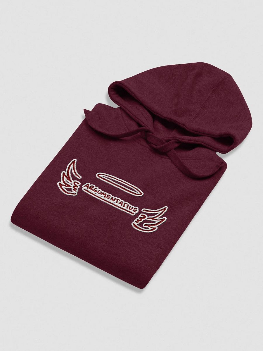 ANGELIC (lg. maroon + white bubble design) embroidered heavyweight hoodie product image (4)