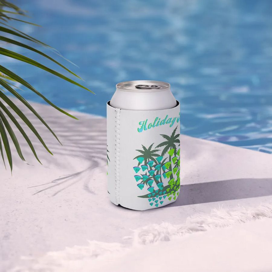 Tropical Holiday Joy Coozie Can Cooler product image (8)