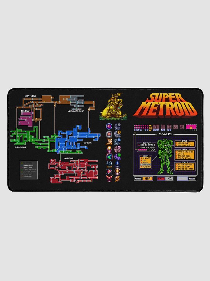 Map & Samus Desk Mat (15.5 x 31.5) product image (1)