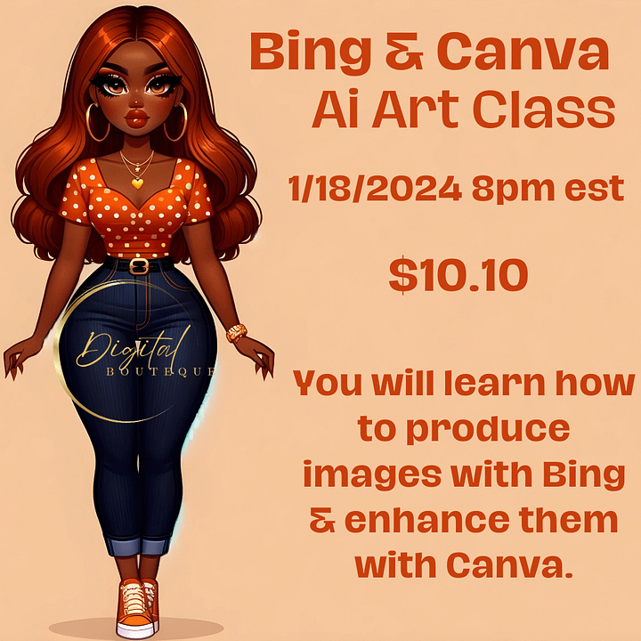 Bing & Canva Ai Art Class Recording product image (1)