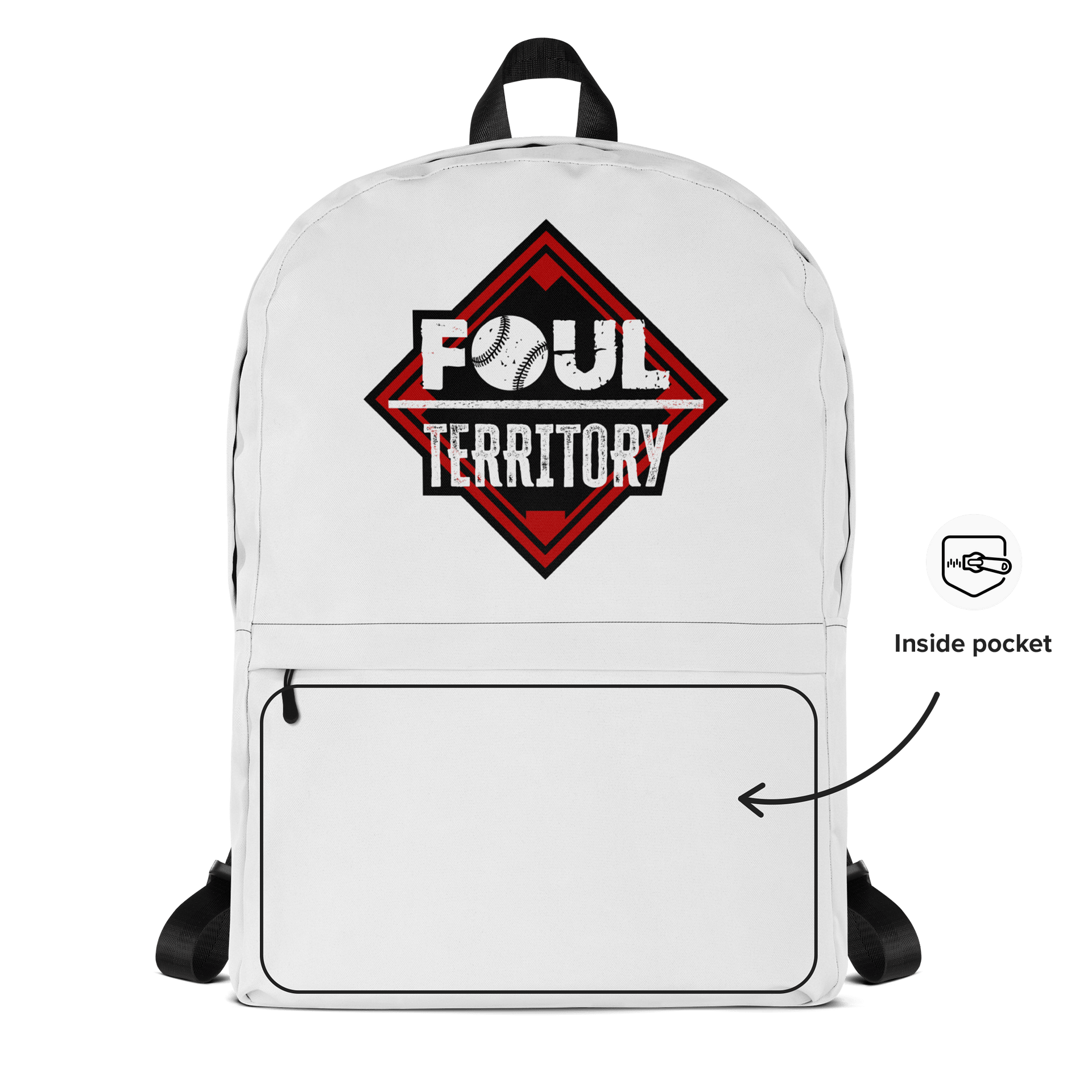 Foul Territory White Backpack product image (2)