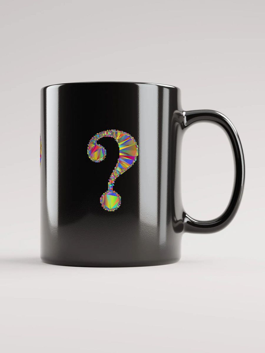 Black Glossy Coffee mug- Question Mark Symbol product image (1)