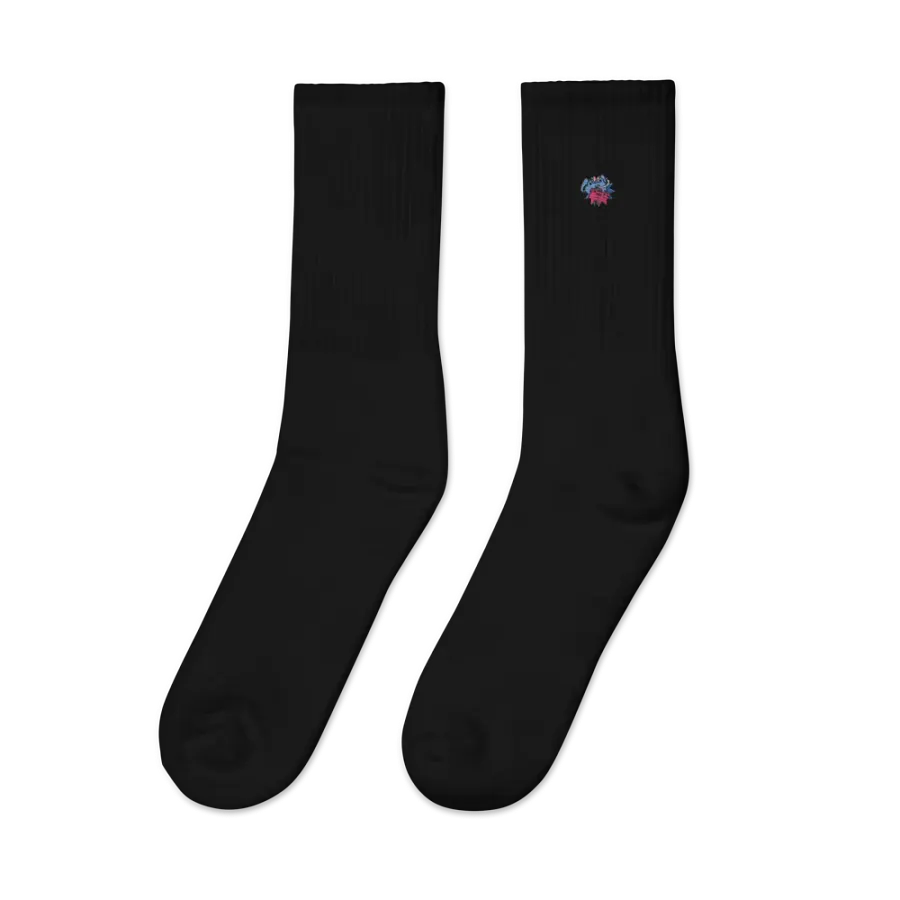 Mesmerizing Frogs Embroidered Crew Socks product image (3)