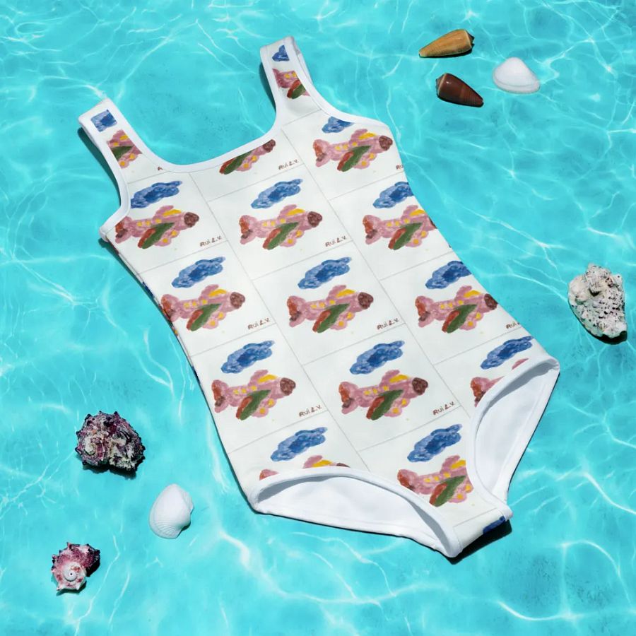 Kid Airplane (All-Over Print Kids Swimsuit) product image (6)