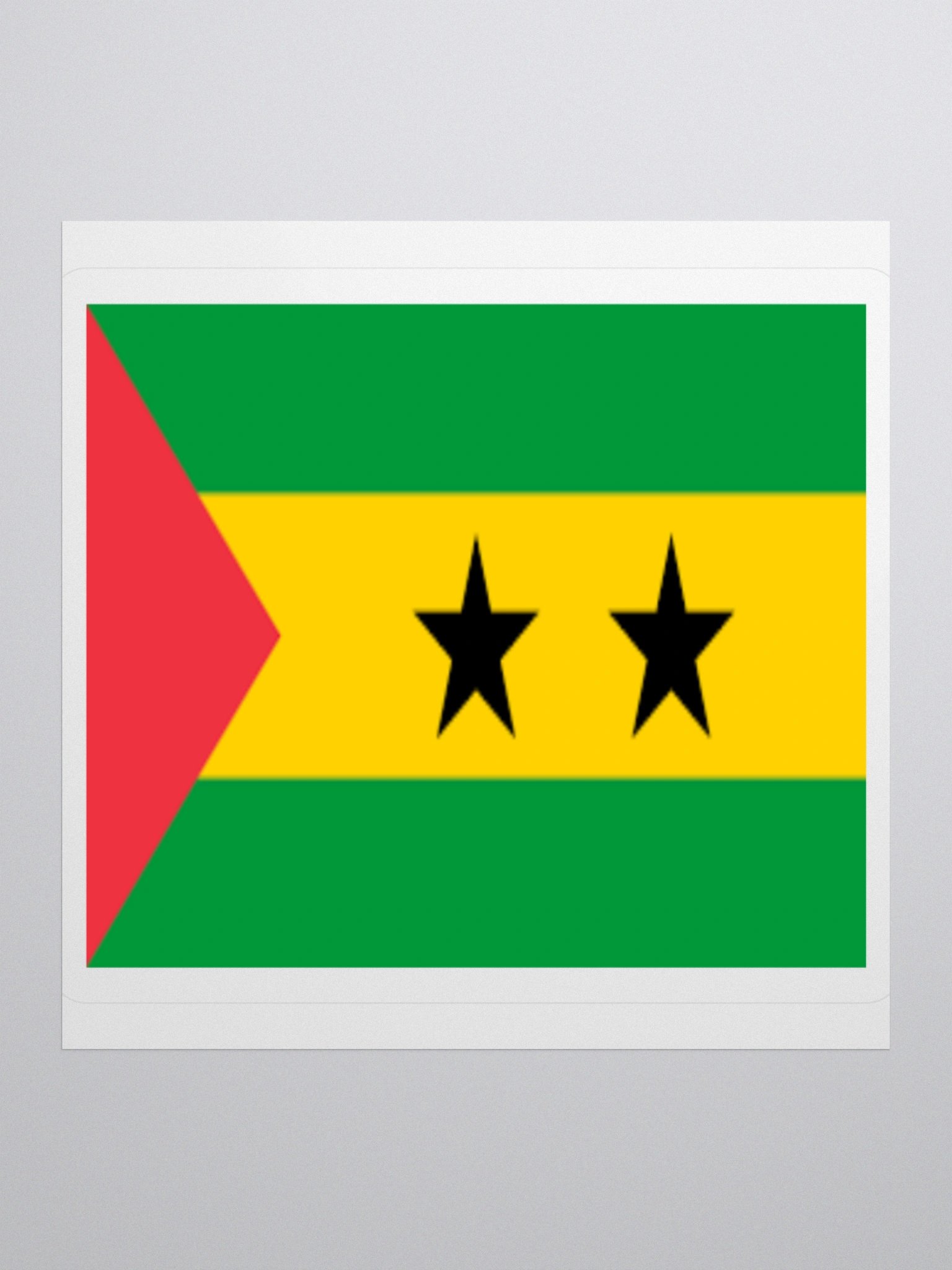 São Tomé and Príncipe Flag Sticker - Durable Vinyl for Indoor Use - Multiple Sizes Available product image (2)