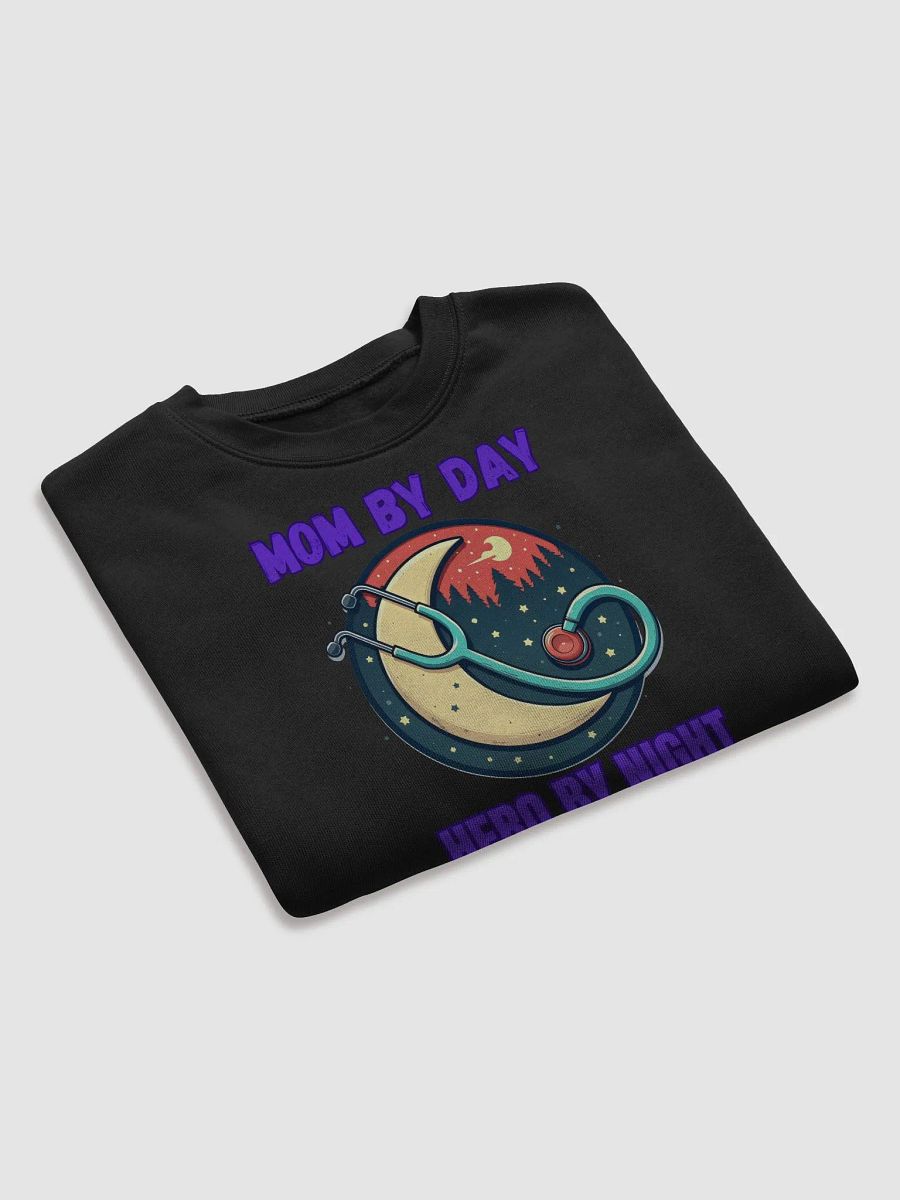 mom by day, Stethoscope Superhero Crop Sweatshirt product image (19)