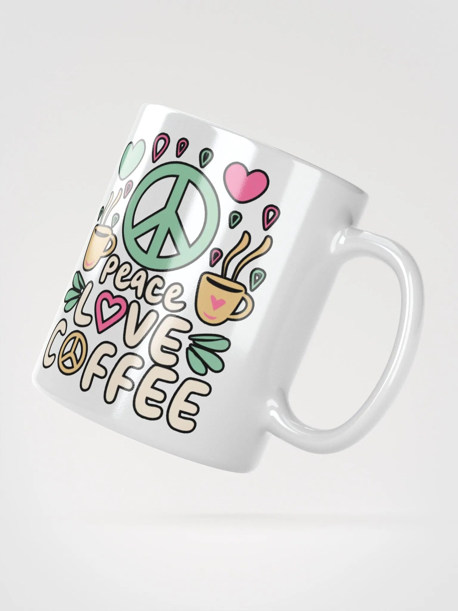 Peace Love Coffee Addict Mug product image (2)