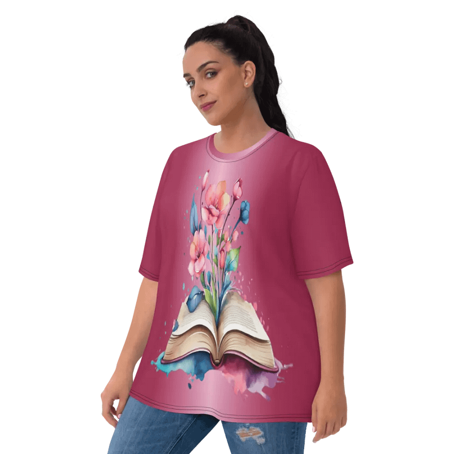 Floral Book All Over Print T-shirt product image (10)
