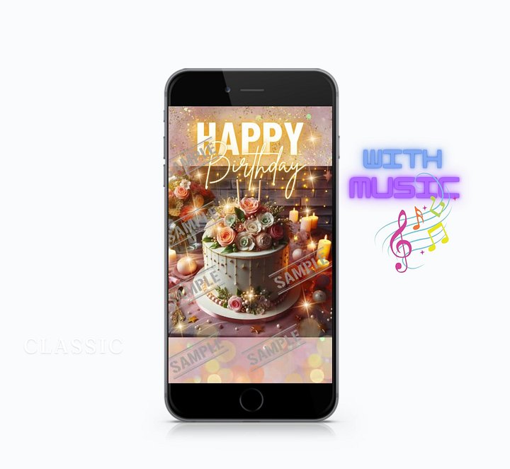 Happy birthday to my friend!E-CARD[Instant Download] product image (1)