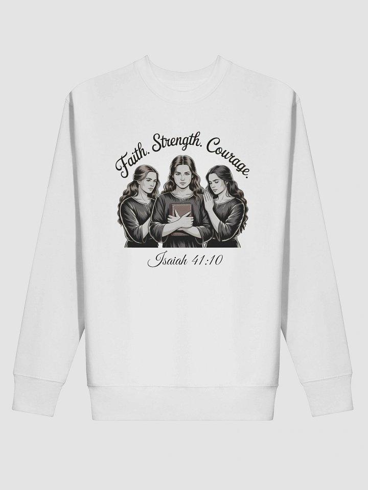 Faith Strength Courage Christian Women's Heritage Sweatshirt product image (2)