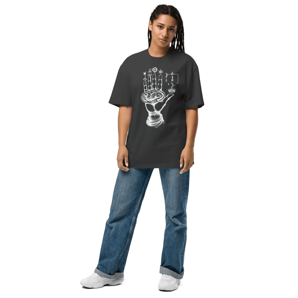 [Hand Of Mysteries 3 - White] Oversized T-Shirt product image (8)