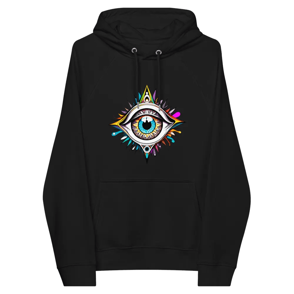 [Open Eye] - Unisex Eco Raglan Hoodie product image (9)