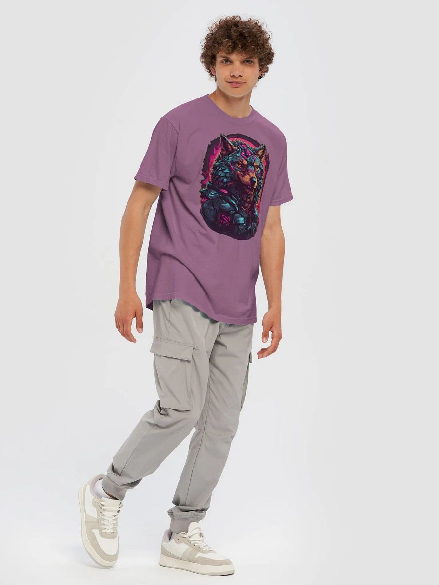 Neon Wolf Cyberpunk T-Shirt product image (51)