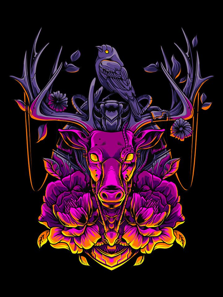 NEW - The Stag and The Raven [13x16] product image (1)
