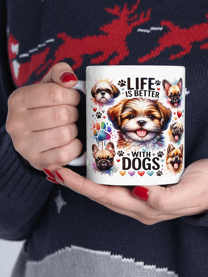 Life Is Better With Dogs Pawsitively Vibrant Mug product image (1)