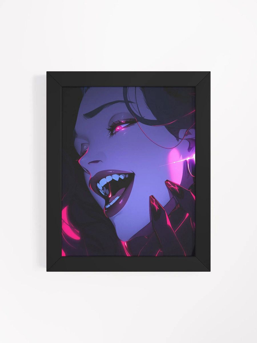 Framed Neon Nocturnal Vamp Poster product image (47)