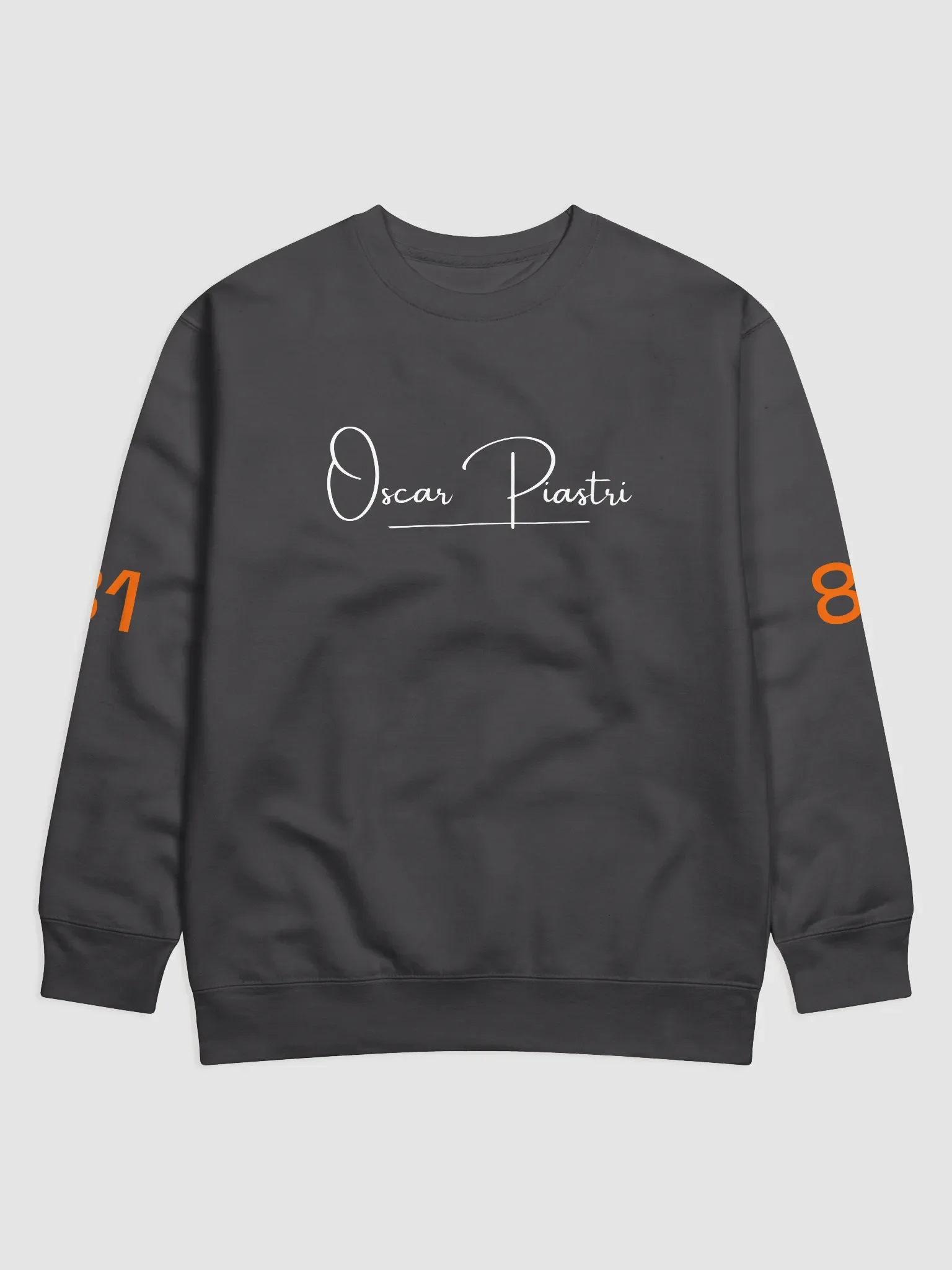 Oscar Piastri Signature Grey Crewneck Sweatshirt product image (1)