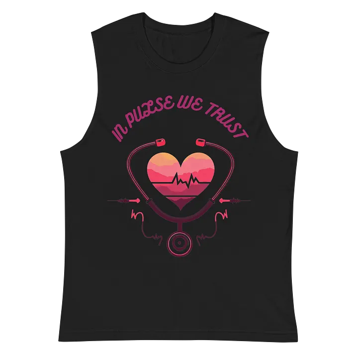 Heartbeat in the stethoscope Muscle Tank product image (3)