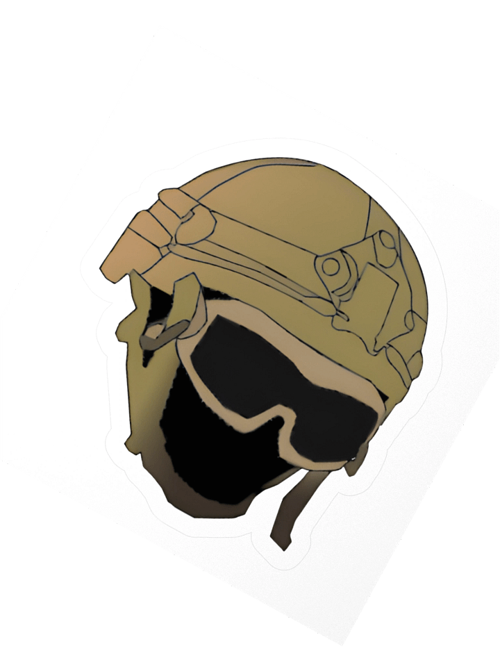 Cartoon Shogun Head Sticker product image (6)