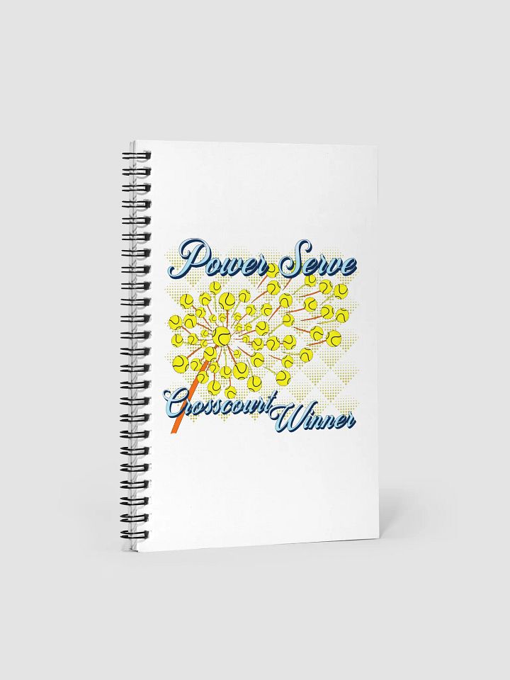 Dandelion Tennis Power Serve Crosscourt Winner Spiral Notebook product image (2)