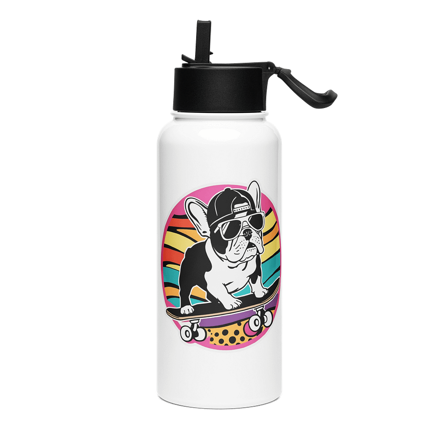 Good Vibes Skateboarding Frenchie Stainless Steel Bottle product image (1)