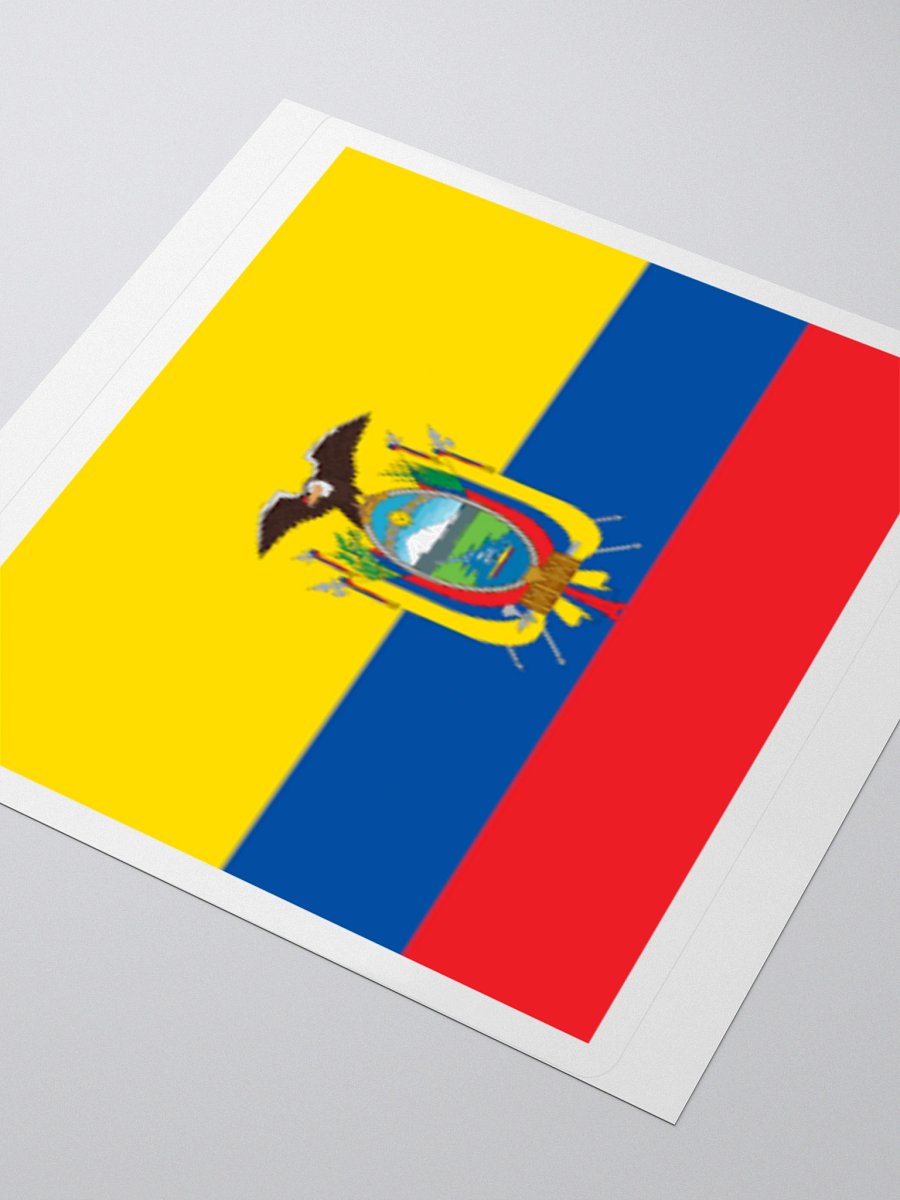 Ecuador Flag Sticker | Coat of Arms Design | Durable Vinyl | 3 Sizes product image (8)
