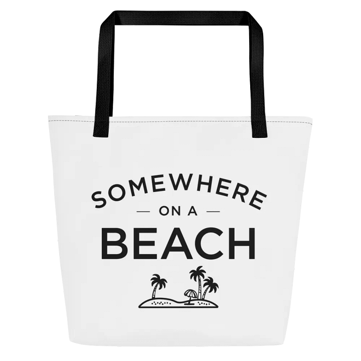 Somewhere on a Beach Large Tote Bag w/ Pocket product image (1)
