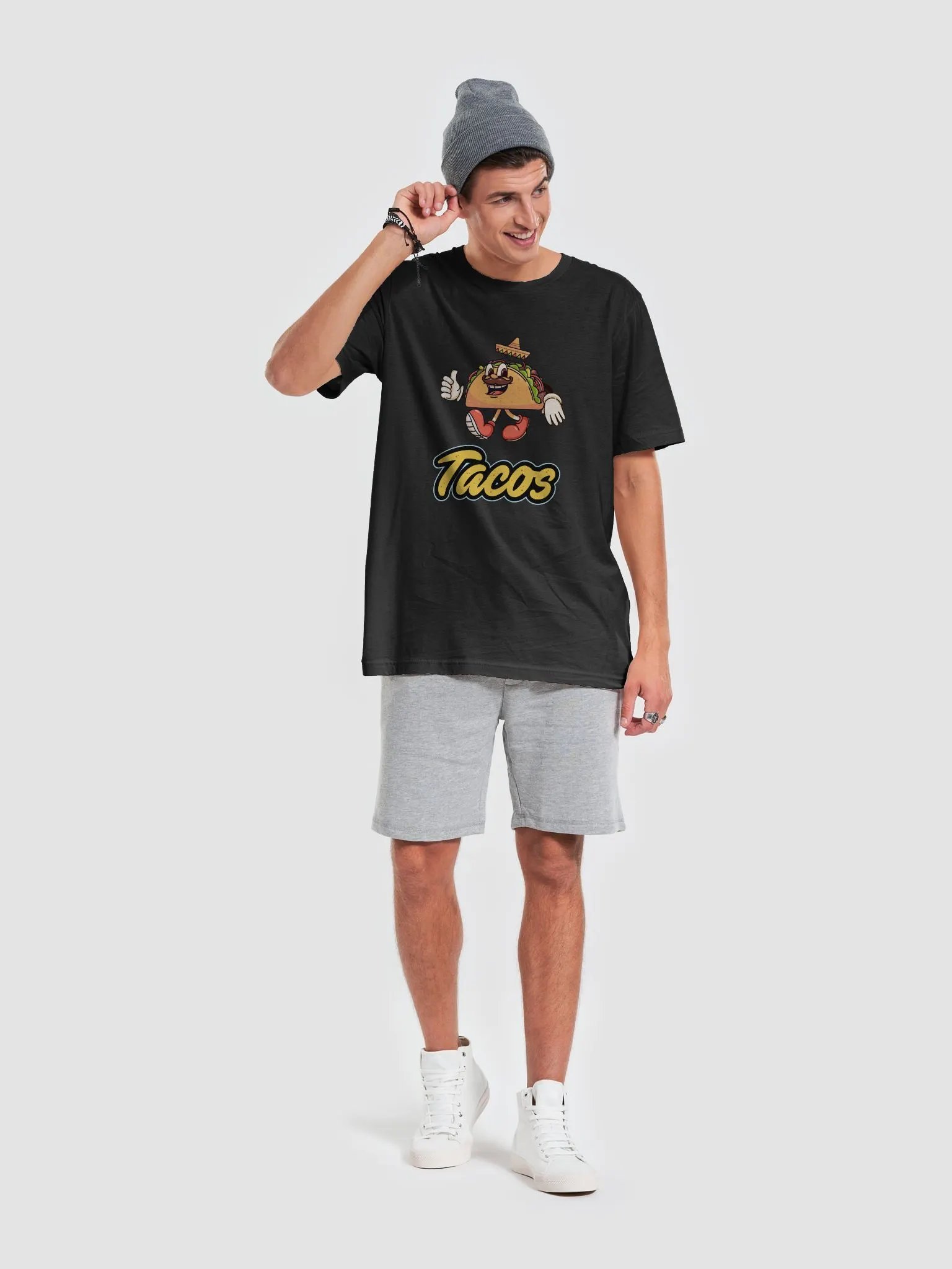 Taco Thumbs-Up Cartoon T-Shirt product image (56)