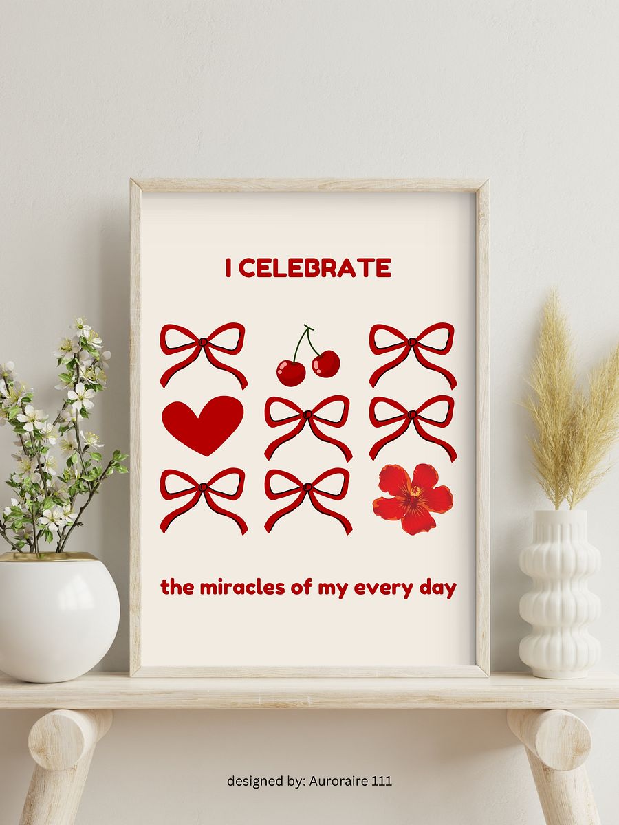 I Celebrate - Printable Wall Art | Digital Poster Download | Multiple Sizes Included product image (2)