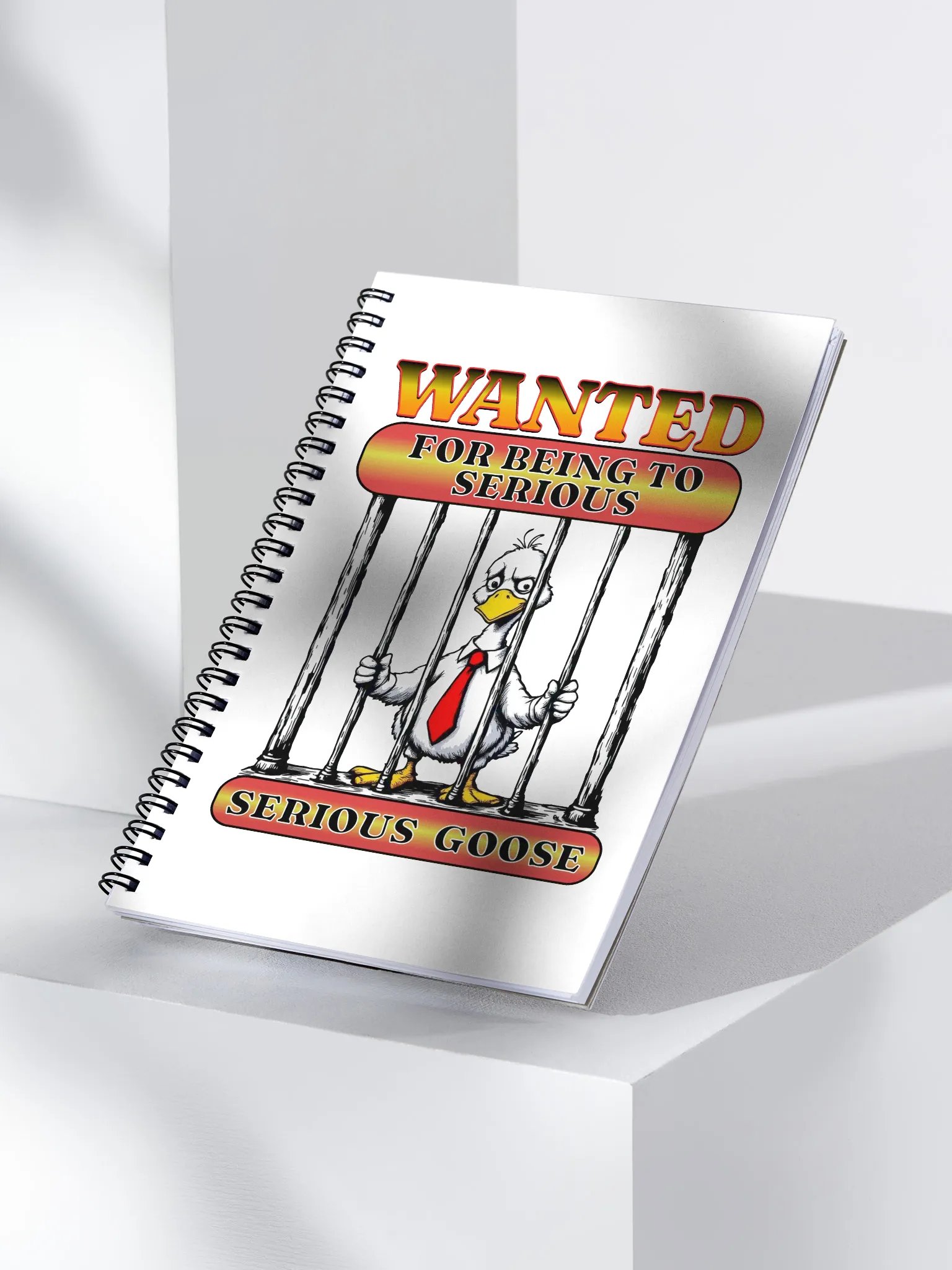 Wanted For Being To Serious Goose Spiral Notebook product image (3)
