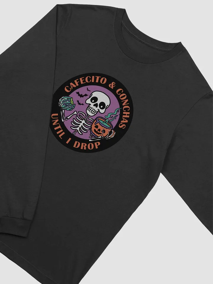 Cafecito and Conchas Halloween Skeleton Supersoft Long Sleeve Slimmer Fit Shirt product image (2)
