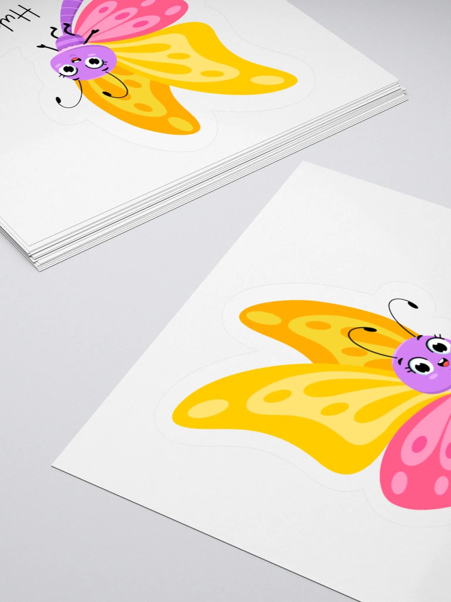 Shocked Butterfly Kiss Cut Sticker product image (4)