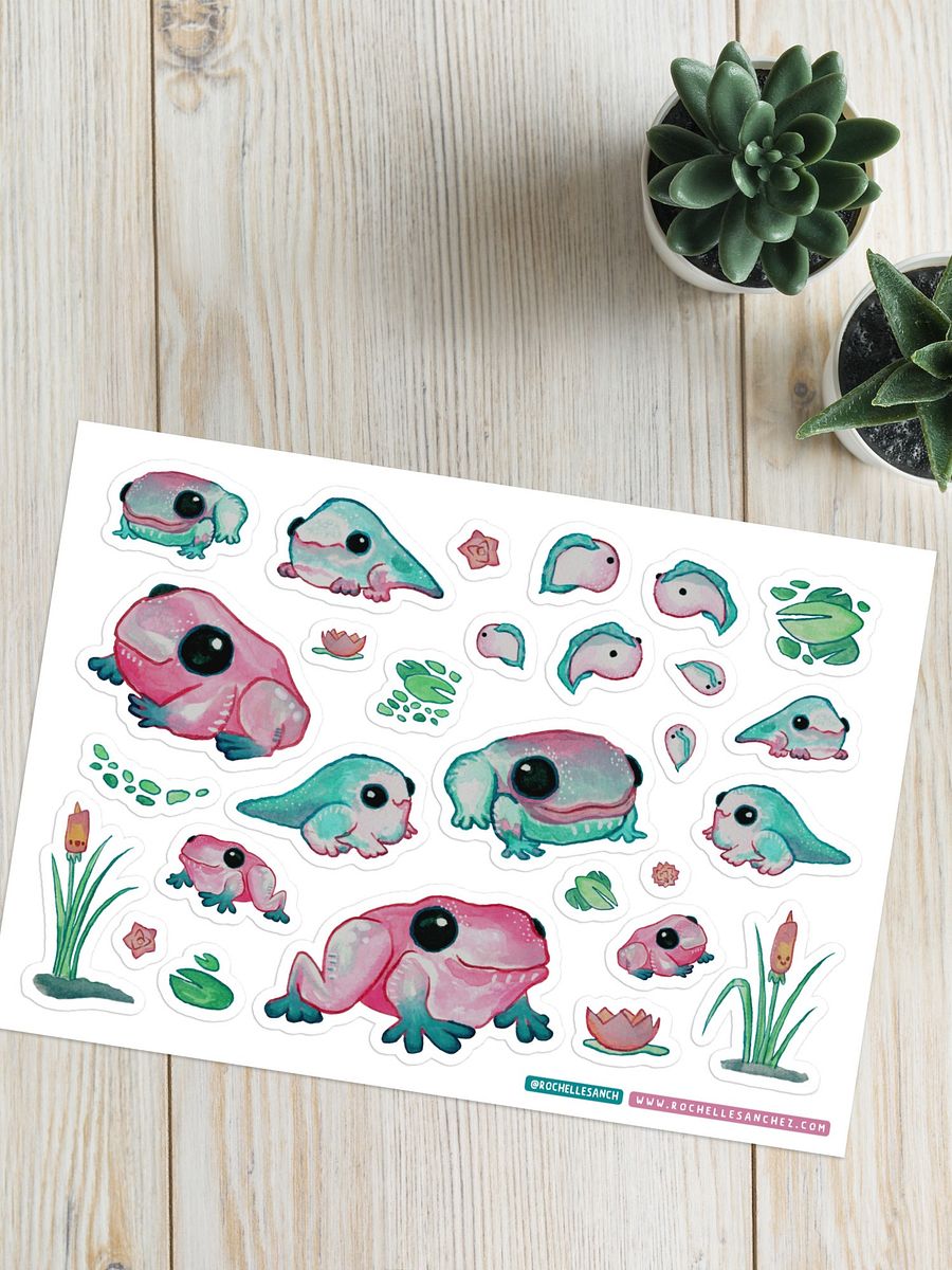 Pastel Froggies Sticker Sheet product image (4)