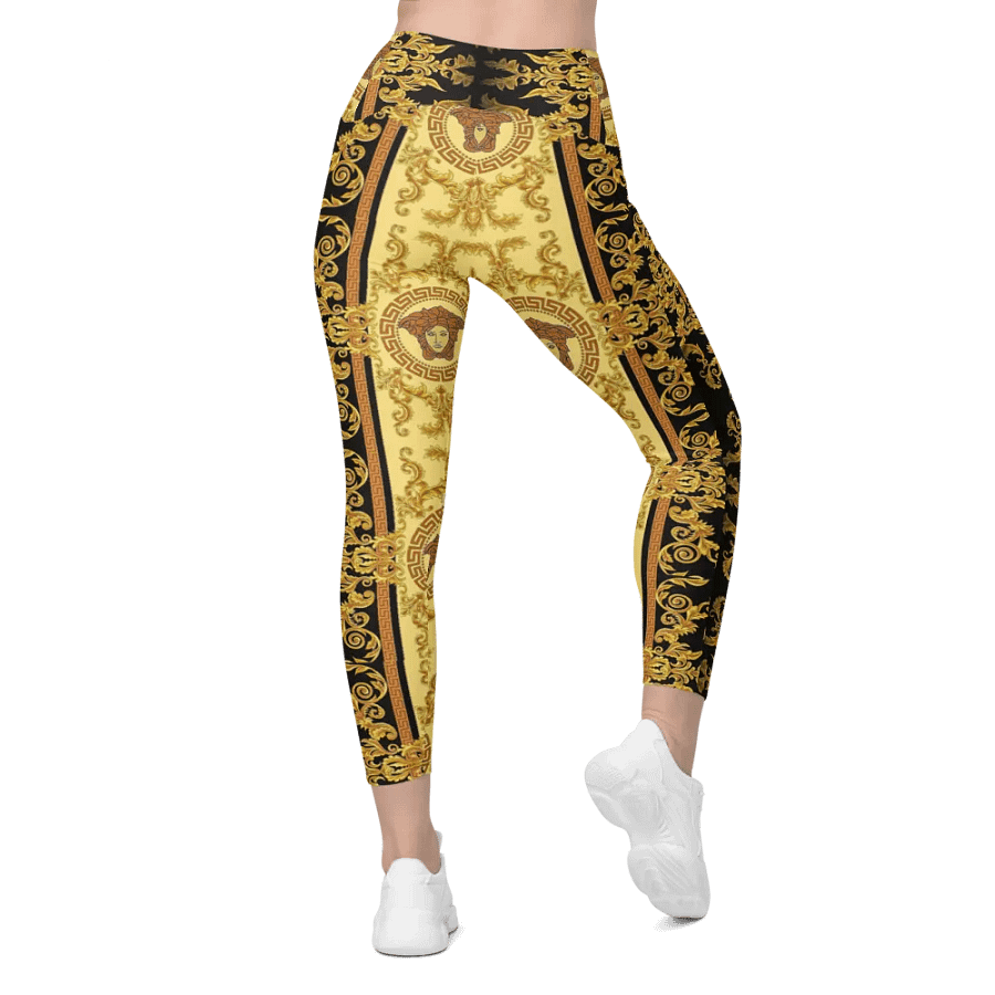 Leggings with Pockets – Luxury Medusa Inspired Print for Glamorous & Bold Style product image (3)