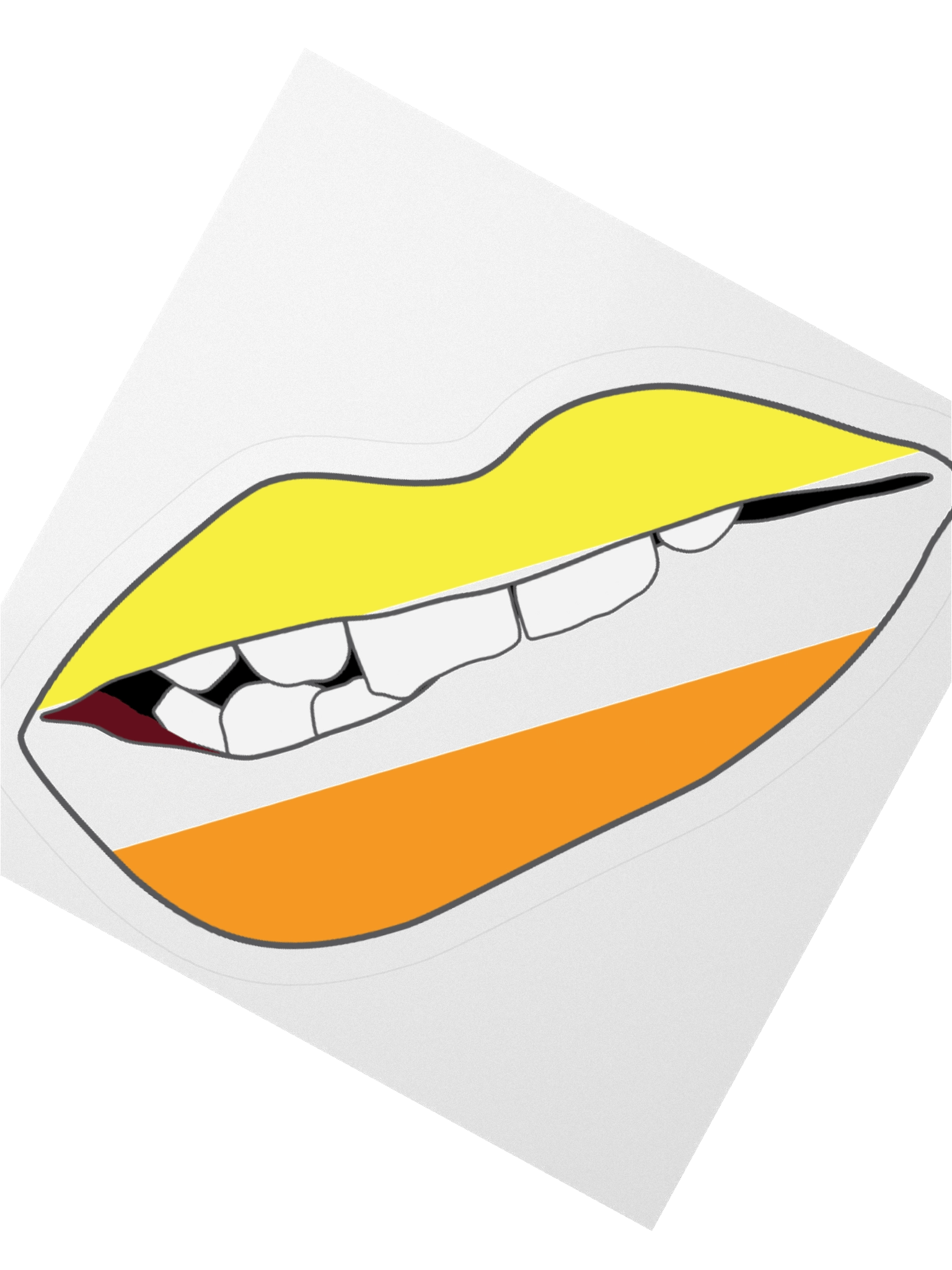 Maverique Pride Flag Biting Lips Sticker product image (4)