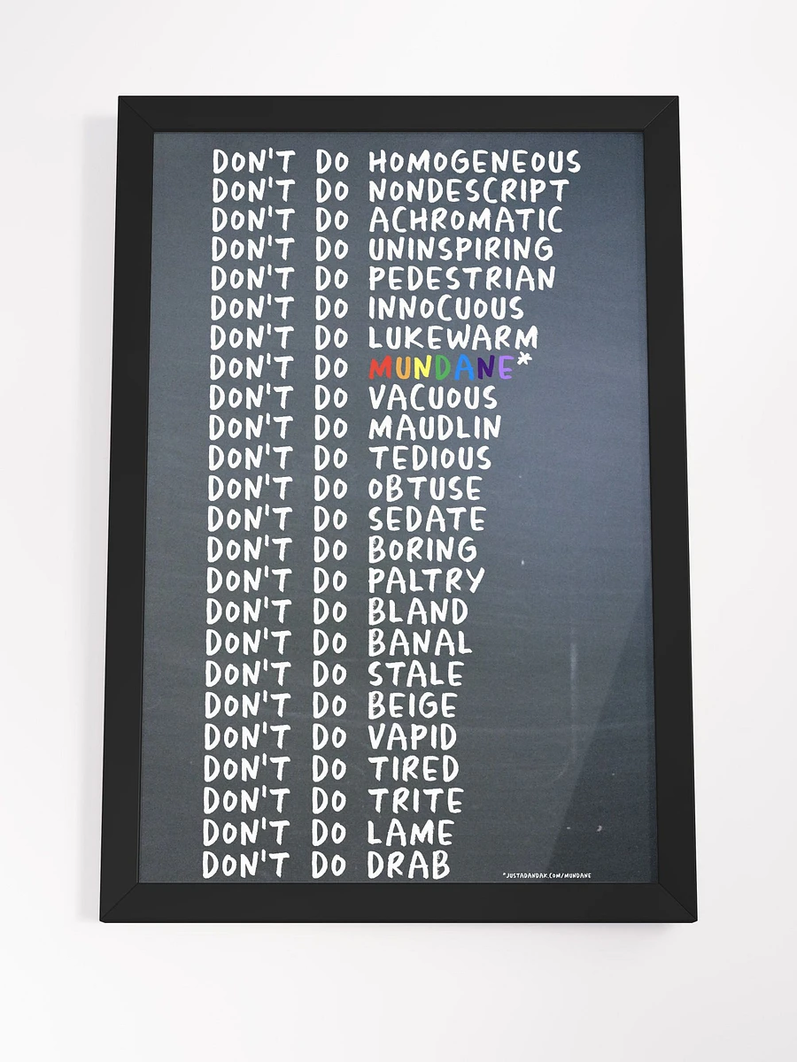 Mundane Series Framed Poster - justadandak.com [don't do / colour / portrait] product image (4)