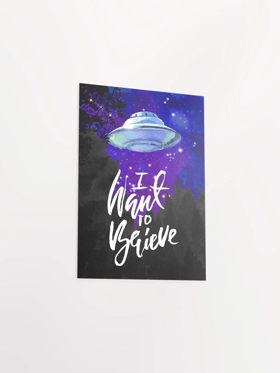 I want to believe / X-Files poster. Watercolor version — sci-fi poster, movie poster, space art print product image (6)