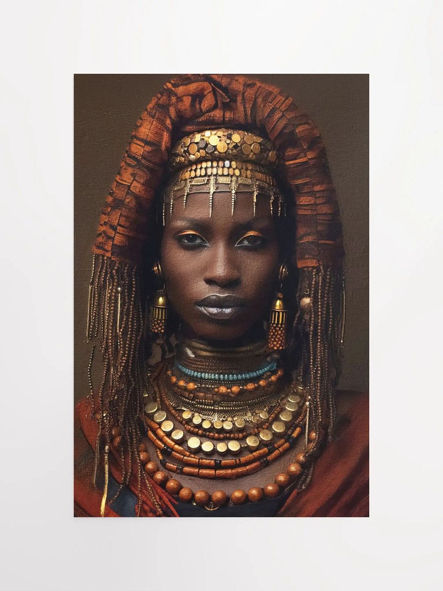 African Woman in Traditional Head Dress, Multi-Colored Jewelry Poster Print, Unframed product image (5)