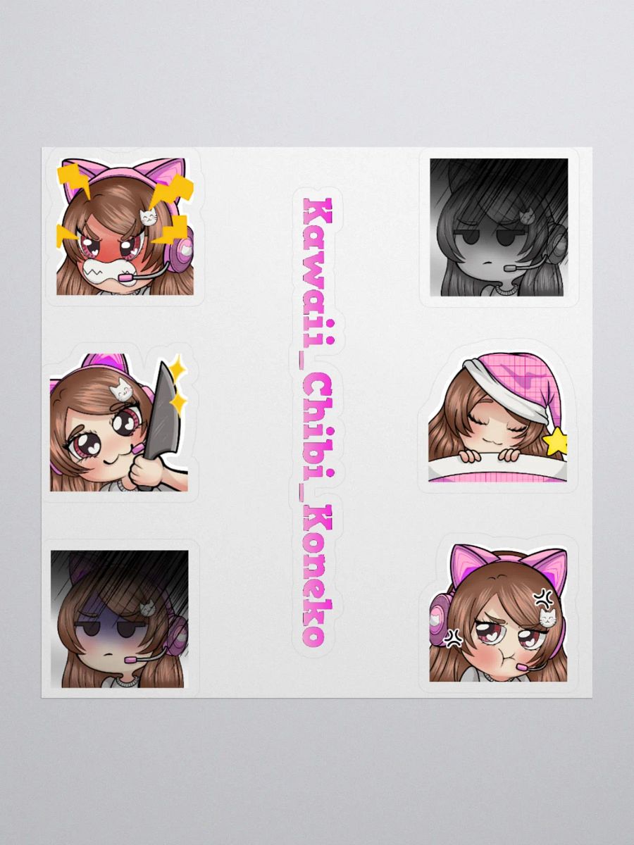 Koneko kiss cut sticker sheet Subaartist art product image (1)