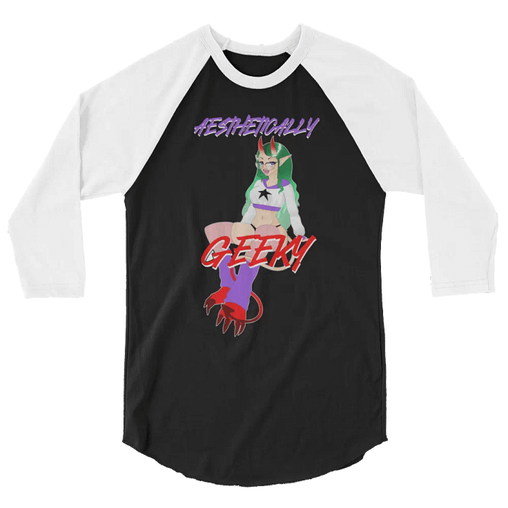 Aesthetically Geeky Demon Baseball Tee product image (12)
