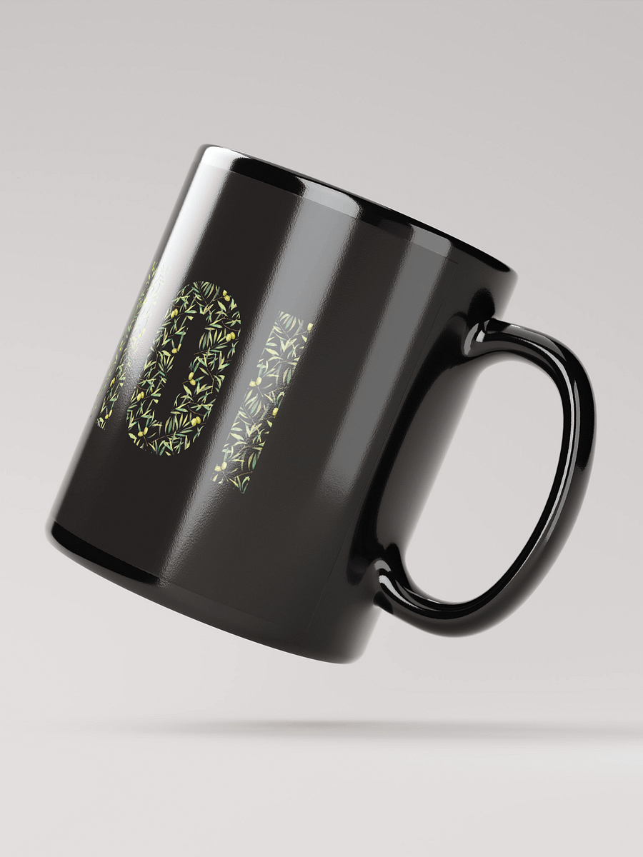 Mug Noir Toi et Moi - Décor feuilles d'Olivier de Provence- Cadeau couple product image (2)
