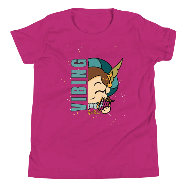 Gamer girl shirt - Vibing from Level Up series by G.i.R.L. youth product image (2)