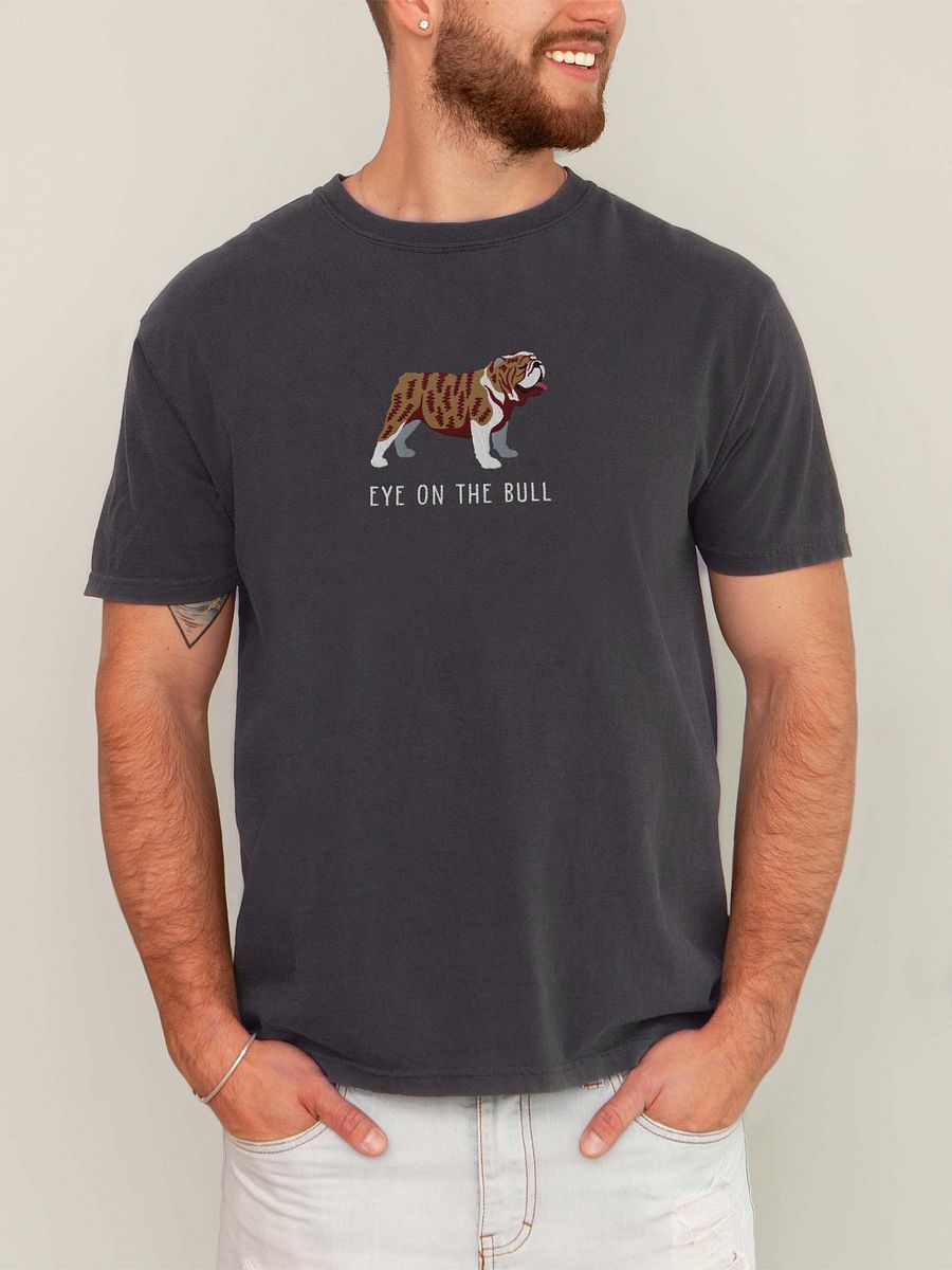 Eye on the Bull T-Shirt(Embroidered) of an English Bulldog(Brindle) product image (2)