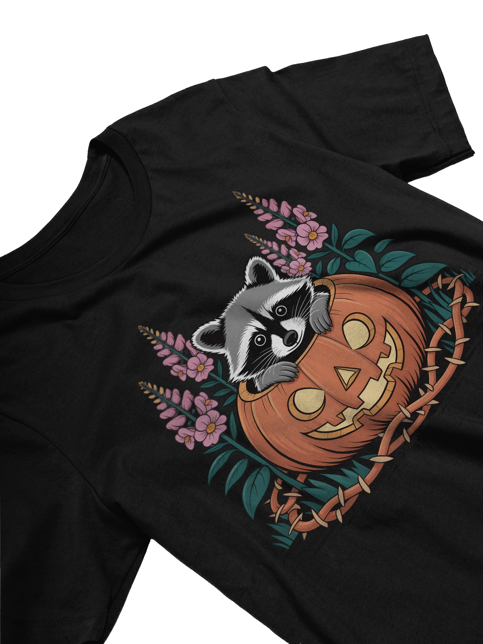 Whimsical Raccoon & Pumpkin Tee product image (11)