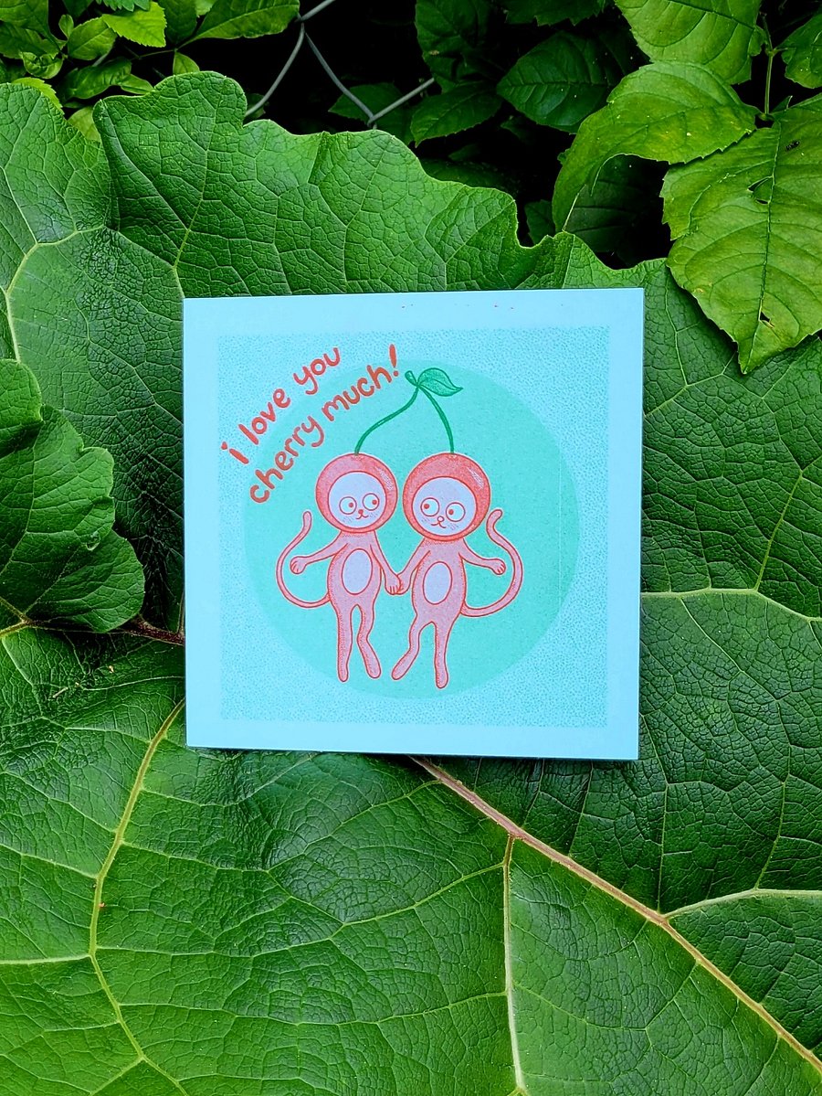 Cherry Much riso print product image (1)