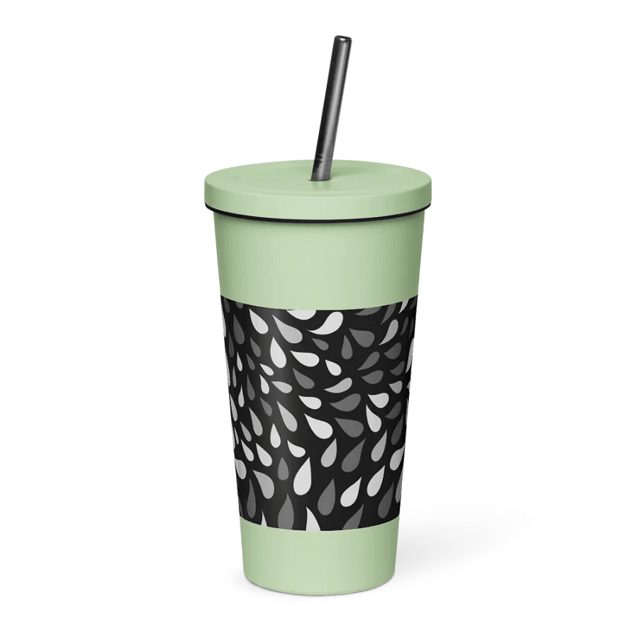 Swirling Monochrome Teardrop Insulated Tumbler product image (1)