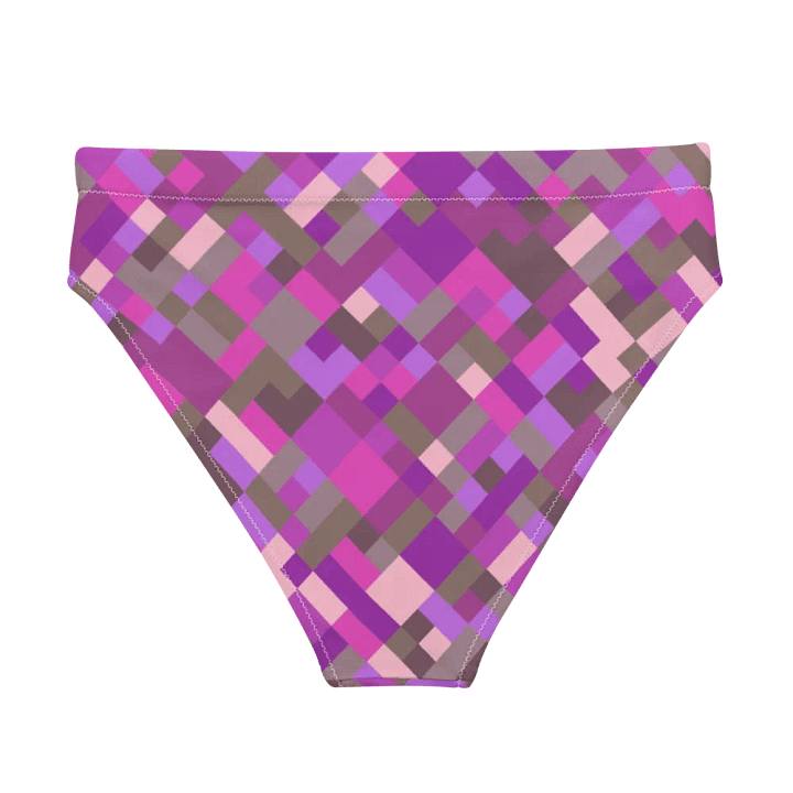 Colorful Mosaic Pattern Design High Waisted Bikini Bottom - v5 product image (1)
